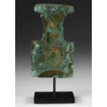 AN AMLASH BRONZE PLANK-SHAPED IDOL, CIRCA 12TH-8TH CENTURY B.C.