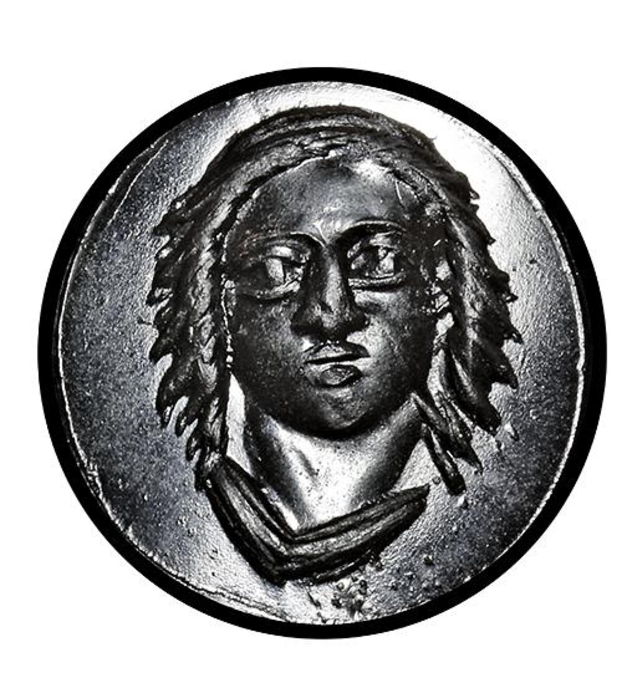 A ROMAN GREEN JASPER INTAGLIO, HEAD OF A MAN, CIRCA 3RD-4TH CENTURY A.D. - Image 2 of 2
