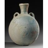 A LARGE PARTHIAN GLAZED PILGRIM FLASK, CIRCA 1ST-2ND CENTURY A.D.