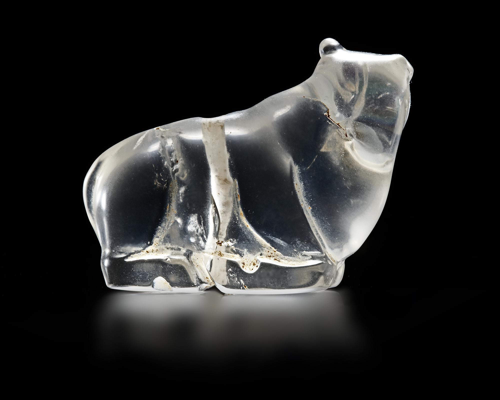 A WESTERN ASIATIC ROCK CRYSTAL RECLINING BULL, CIRCA 2ND CENTURY B.C. - Image 2 of 4