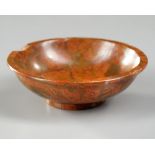 A GREEK MOTTLED RED JASPER BOWL, HELLENISTIC PERIOD 3RD-1ST CENTURY B.C.