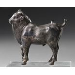 A ROMAN BRONZE FIGURE OF A BULL, CIRCA 1ST CENTURY B.C./A.D.