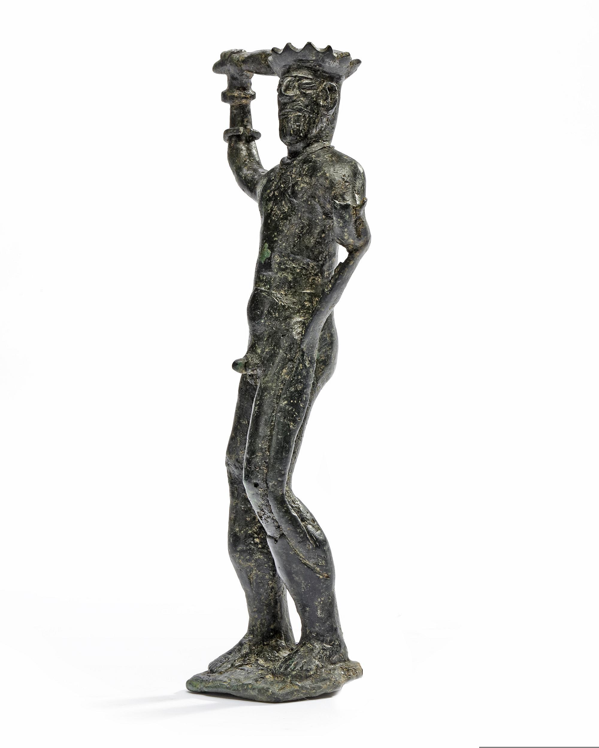 A PROTO-ELAMITE BRONZE MALE FIGURE, CIRCA 2600-2800 B.C. - Image 5 of 5