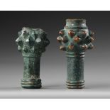 TWO LURISTAN BRONZE MACE-HEADS, CIRCA LATE 2ND-EARLY 1ST MILLENNIUM B.C.