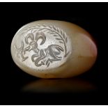 A SASSANIAN AGATE STAMP SEAL, CIRCA 4TH- 5TH CENTURY A.D.