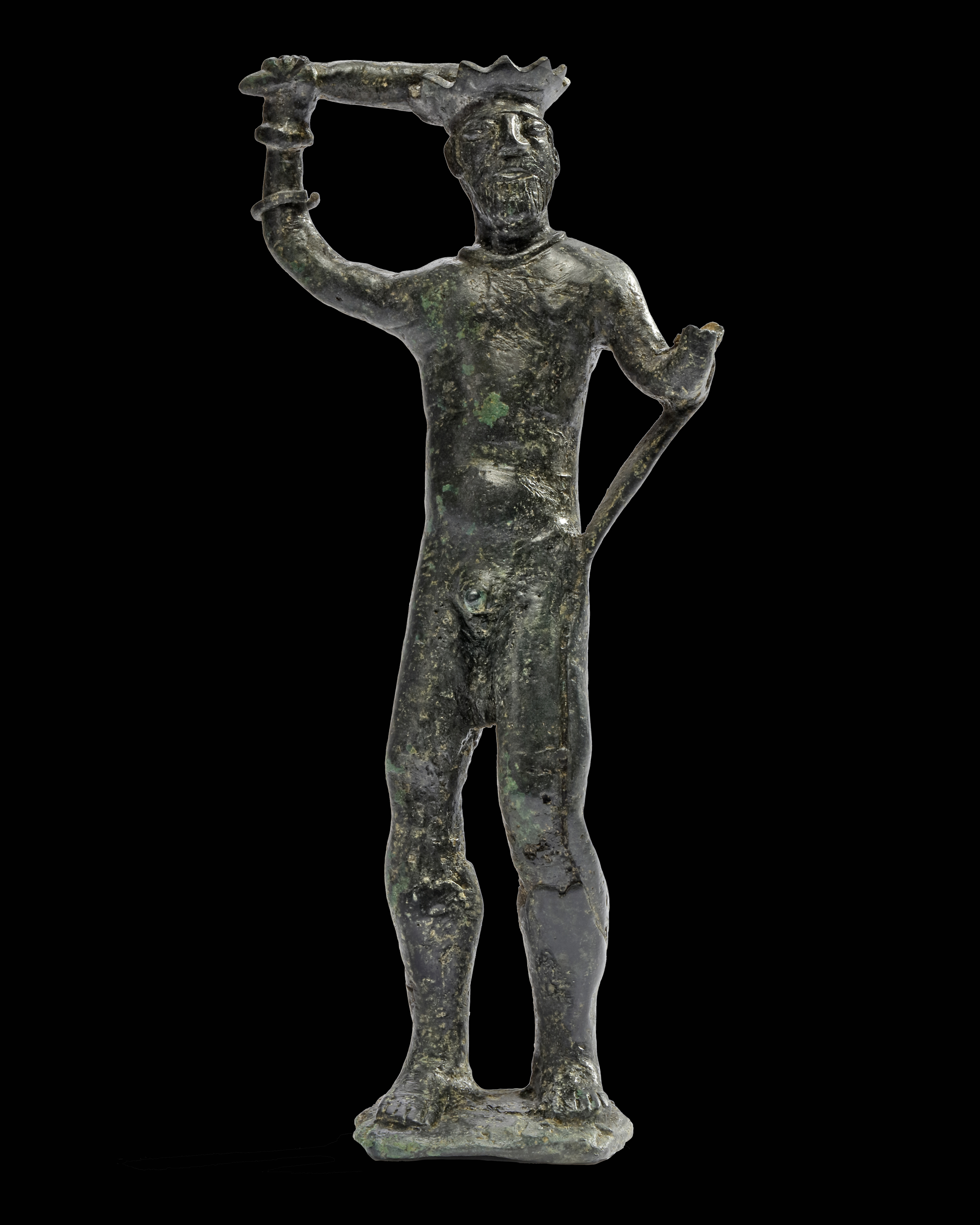 A PROTO-ELAMITE BRONZE MALE FIGURE, CIRCA 2600-2800 B.C.