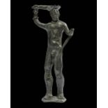 A PROTO-ELAMITE BRONZE MALE FIGURE, CIRCA 2600-2800 B.C.