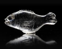 A LATE ROMAN OR EARLY BYZANTINE ROCK CRYSTAL FISH, CIRCA 4TH CENTURY A.D.