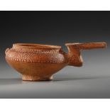 AN AMLASH TERRACOTTA PAINTED SPOUTED VESSEL, CIRCA EARLY 1ST MILLENNIUM B.C.