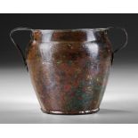 A ROMAN BRONZE CUP WITH TWO HANDLES, CIRCA 1ST/ 2ND CENTURY A.D.