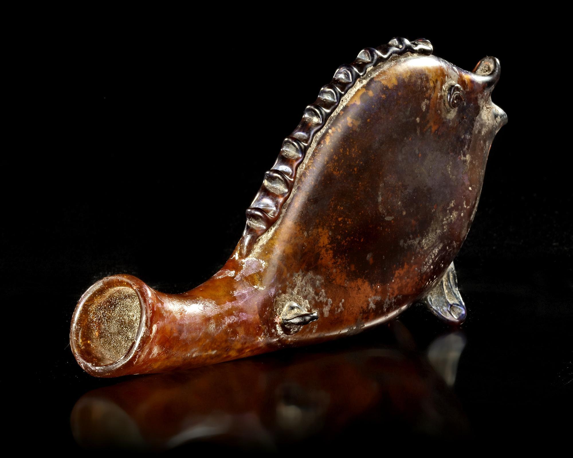 A ROMAN GLASS FLASK IN THE FORM OF A FISH, CIRCA 3RD CENTURY A.D. - Image 5 of 5