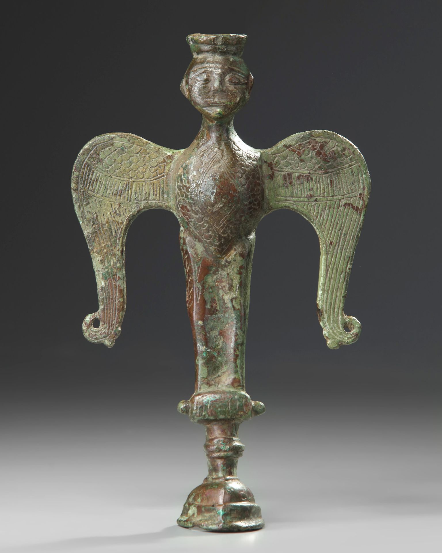 A BRONZE FIGURE OF AL BURAQ, PERSIA SELJUC, 12TH CENTURY