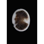 A RARE AND IMPORTANT SARDONYX PORTRAIT CAMEO OF THE MUGHAL EMPEROR SHAH JAHAN (REIGNED 1628-58)