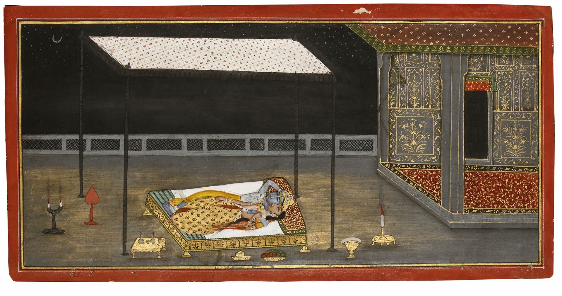 KRISHNA AND RADHA UNDER MOONLIGHT, BIKANER SCHOOL, 19TH CENTURY