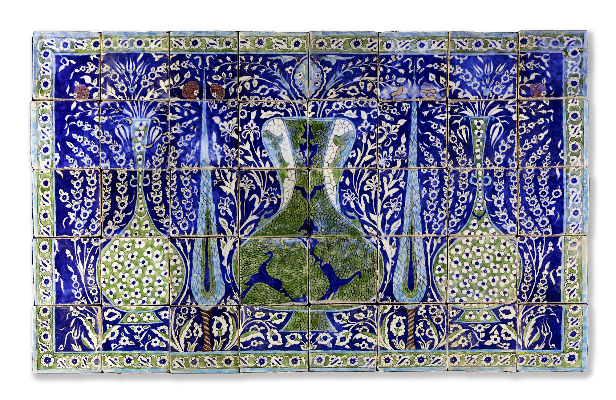 A FINE DAMASCUS TILE PANEL, SYRIA,18TH CENTURY