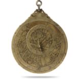 A PERSIAN ASTROLABE MADE BY NAJM AL-DIN MUHAMMAD MUNAJJIM IBN IMAM ALI IBN BAYAZID IBN SAYYID HASAN