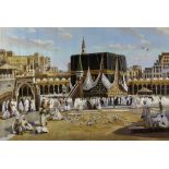 A LARGE PAINTING OF THE KABAA, 20TH CENTURY