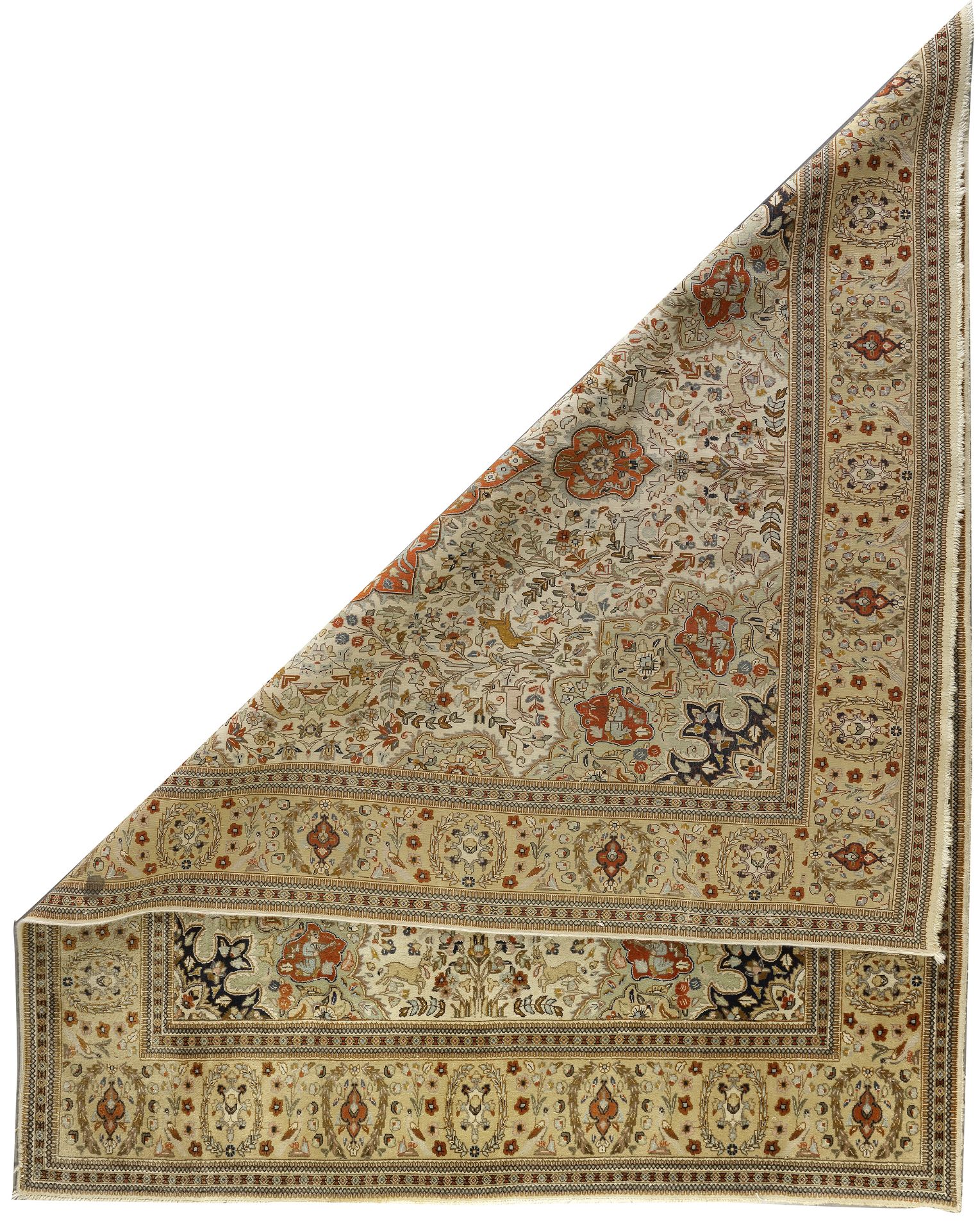 A PERSIAN TABRIZ CARPET, SECOND HALF 20TH CENTURY - Image 3 of 3