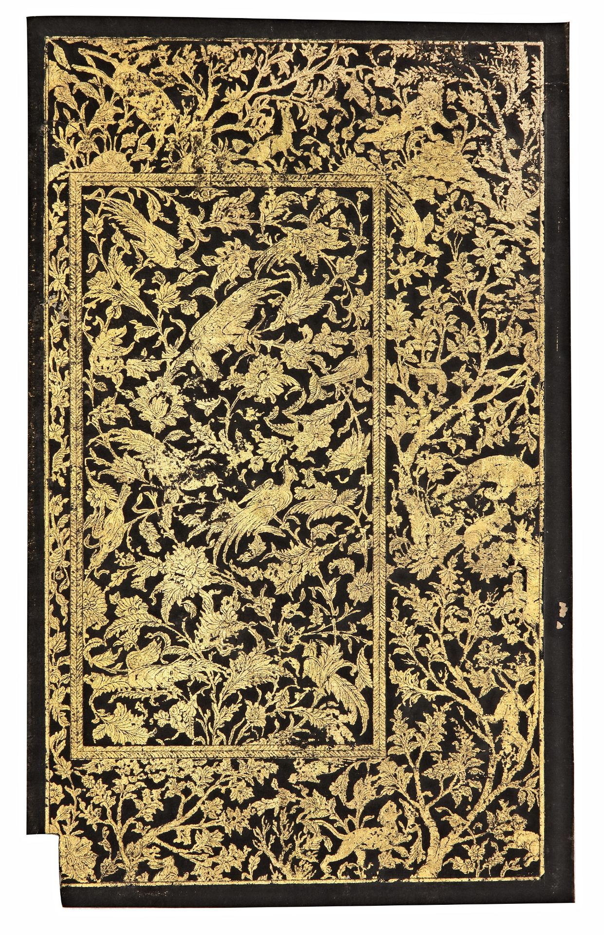 A PAGE OF ILLUMINATION IN GOLD, INDIA, DECCAN, BIJAPUR OR GOLCONDA, CIRCA 1600