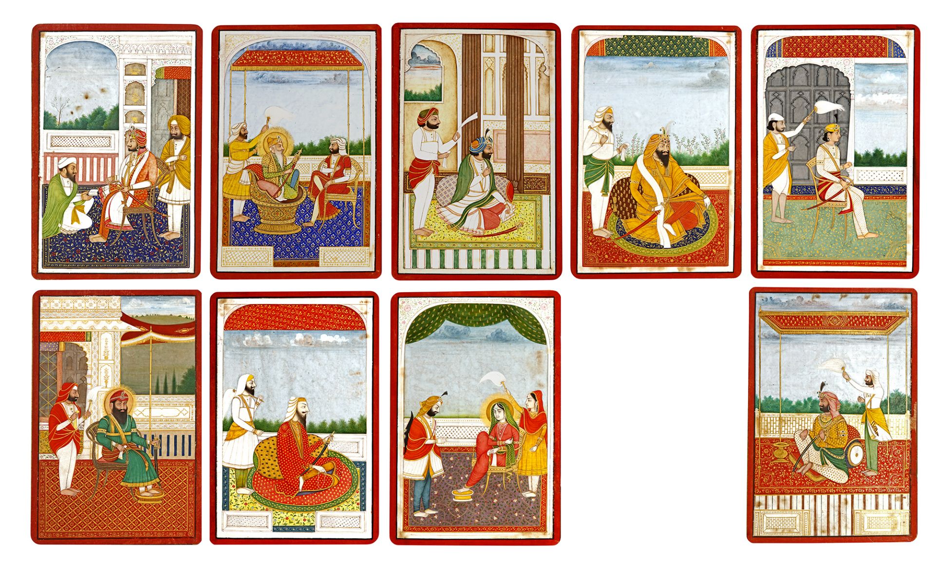 TEN PORTRAITS OF PUNJAB RULERS, DELHI OR LAHORE, CIRCA 19TH CENTURY - Bild 2 aus 11
