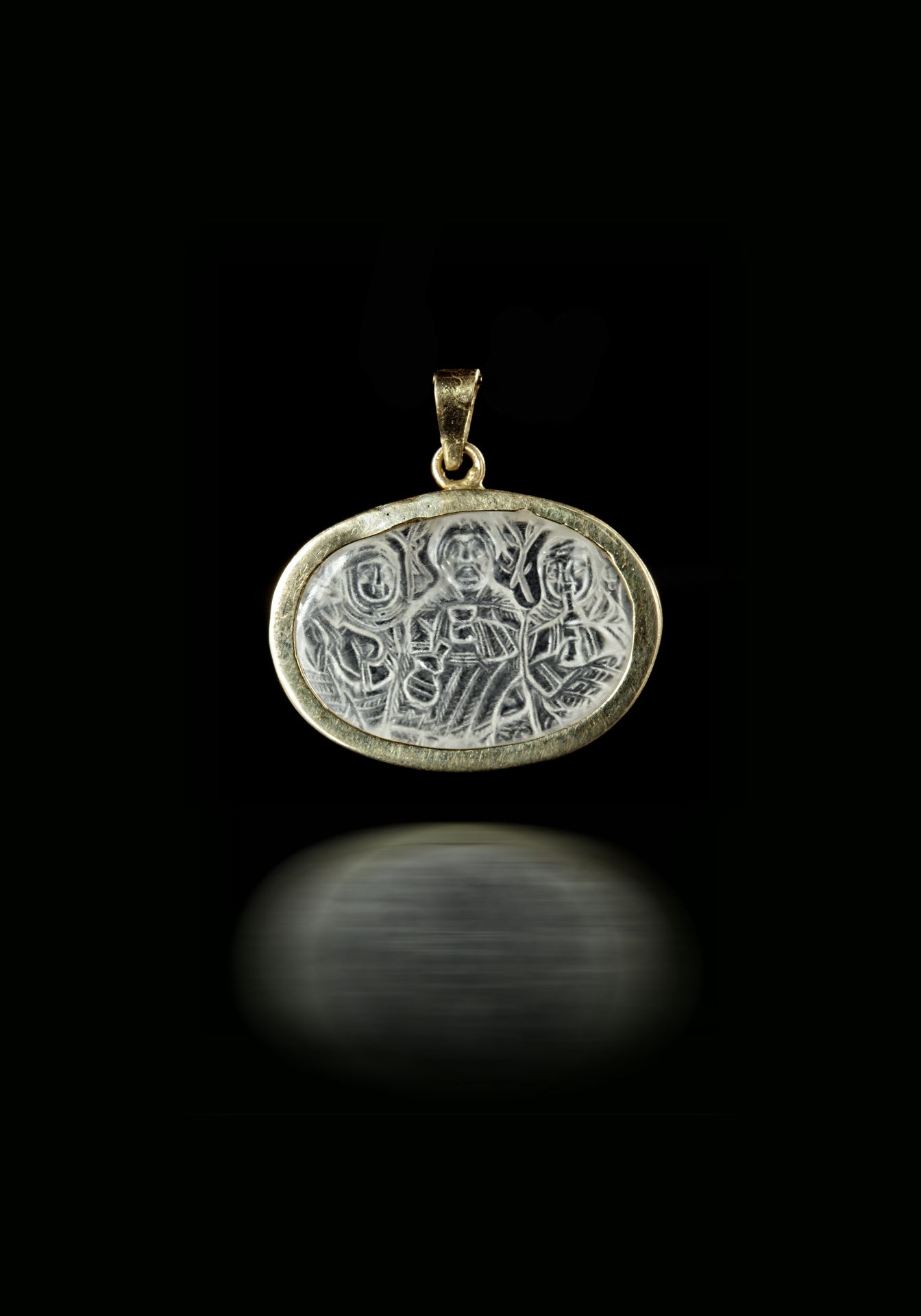 A FATIMID CRYSTAL MOUNTED PENDANT, EGYPT, 12TH CENTURY - Image 2 of 4