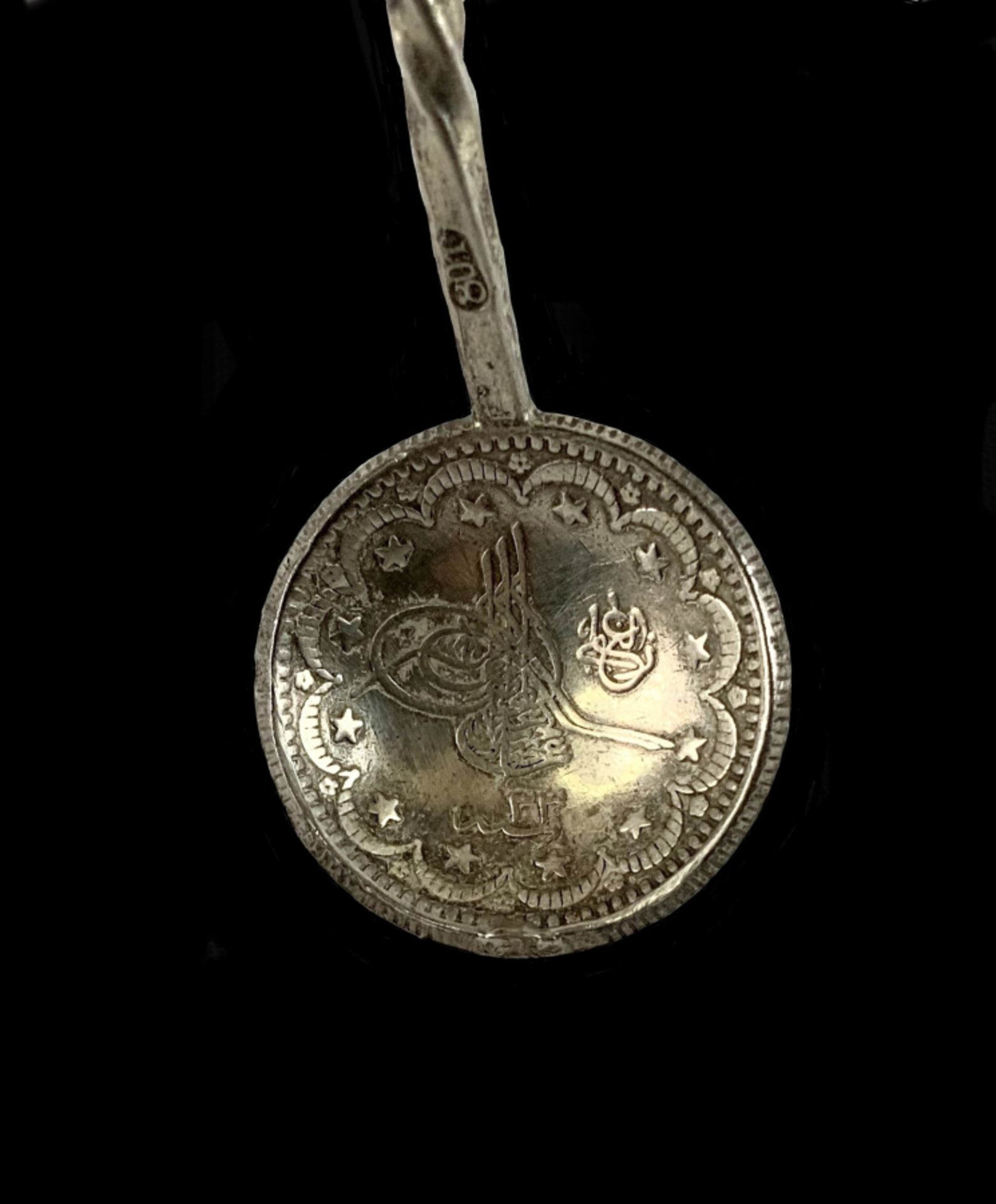 6 Ottomans spoons, silver with Tughra - Bild 8 aus 10