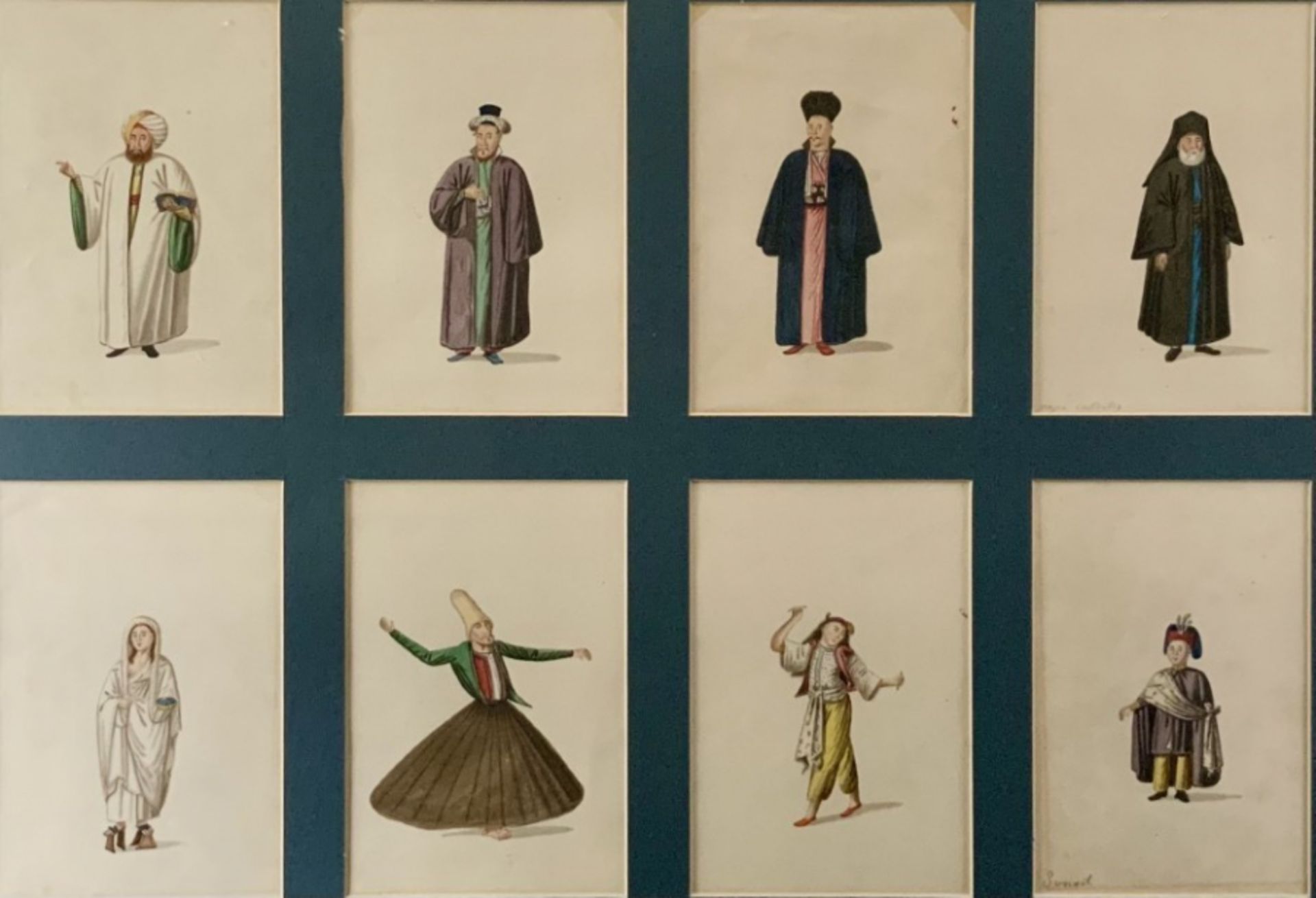 8 Ottoman watercolours by John Temple Leader, 19th century