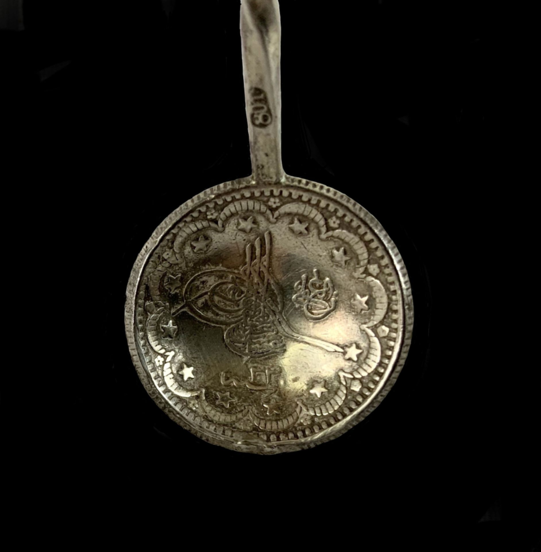 6 Ottomans spoons, silver with Tughra - Bild 7 aus 10
