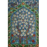 A beautiful Iznik panel with the Tree of Life