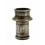 Islamic neck of the candlestick, of Sultan al-Nasir ibn Qalawun, inlaid silver