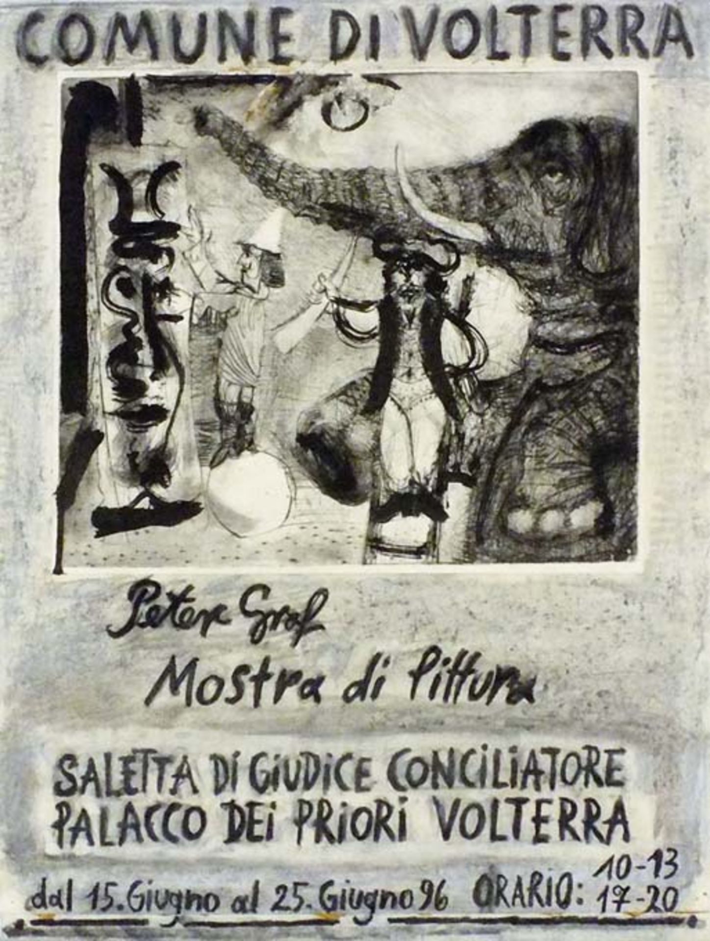 Graf, Peter (geb. 1937 Crimmitschau, lebt in Radebeul). Comune di Volterra, Mostra di pittura (Bilde