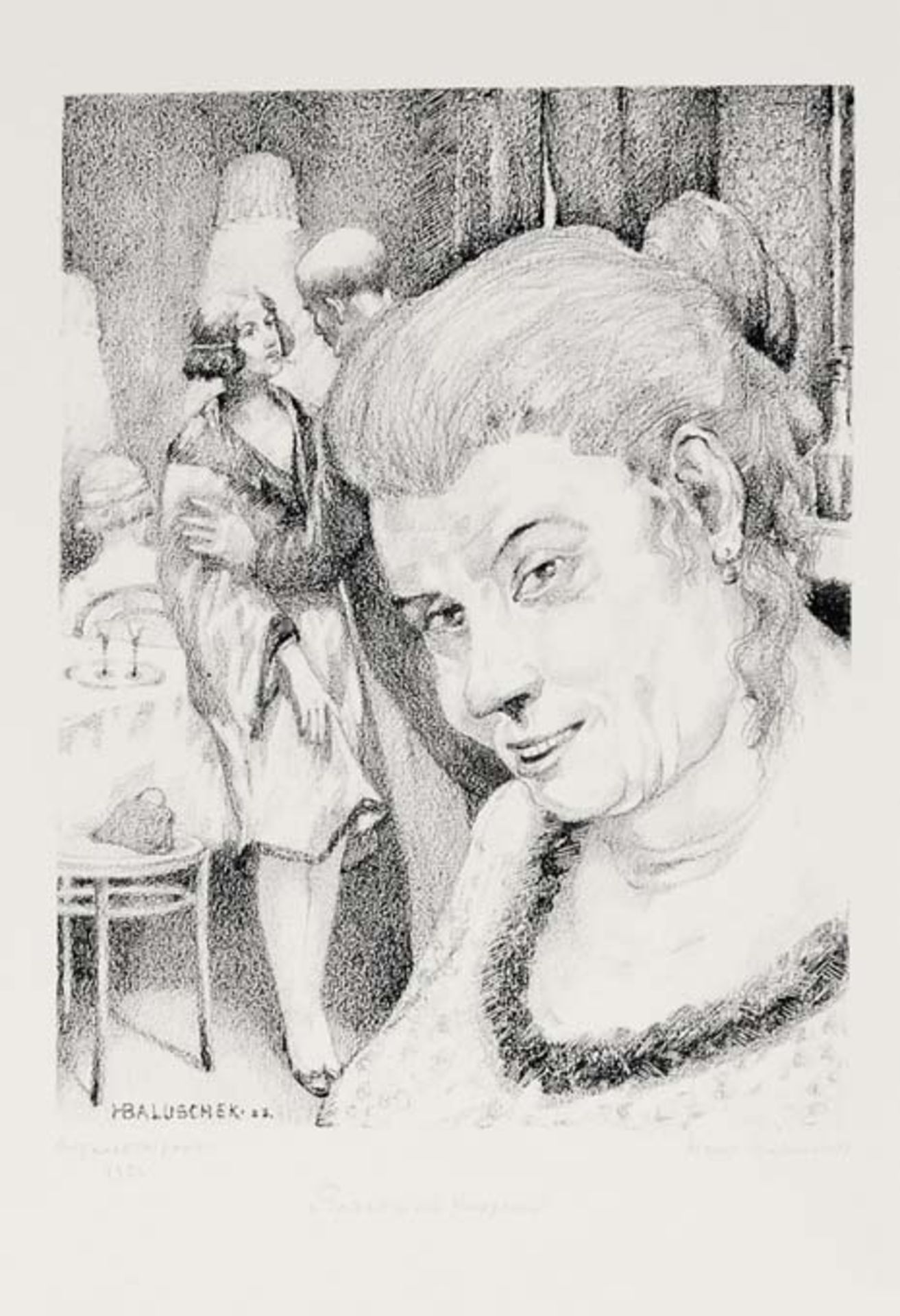 Baluschek, Hans. Porträt einer Kupplerinaus der Folge „Porträts asozialer Frauen”