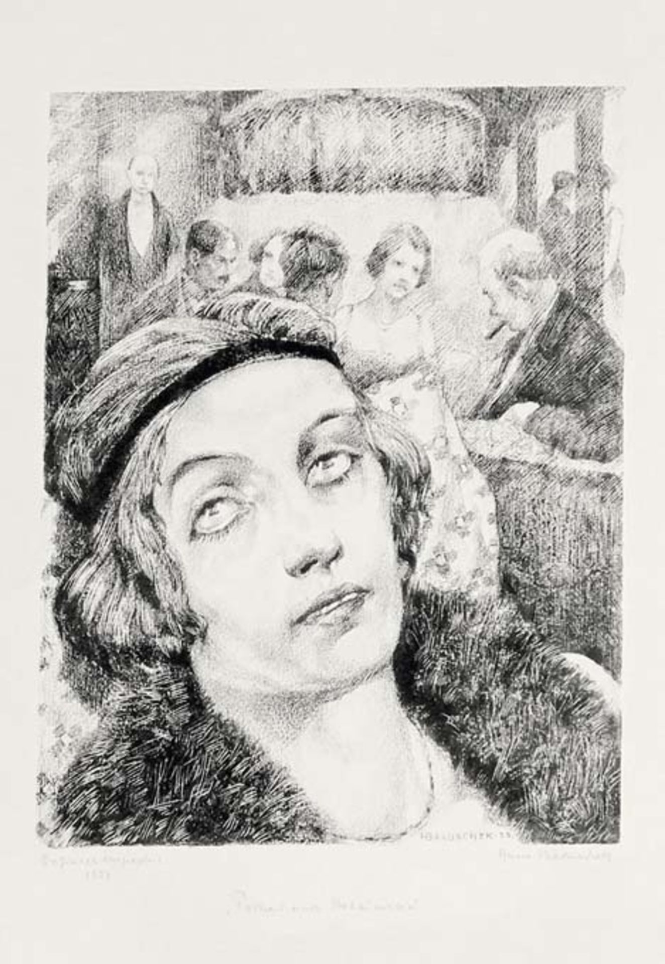 Baluschek, Hans. Porträt einer Kokainistinaus der Folge „Porträts asozialer Frauen“