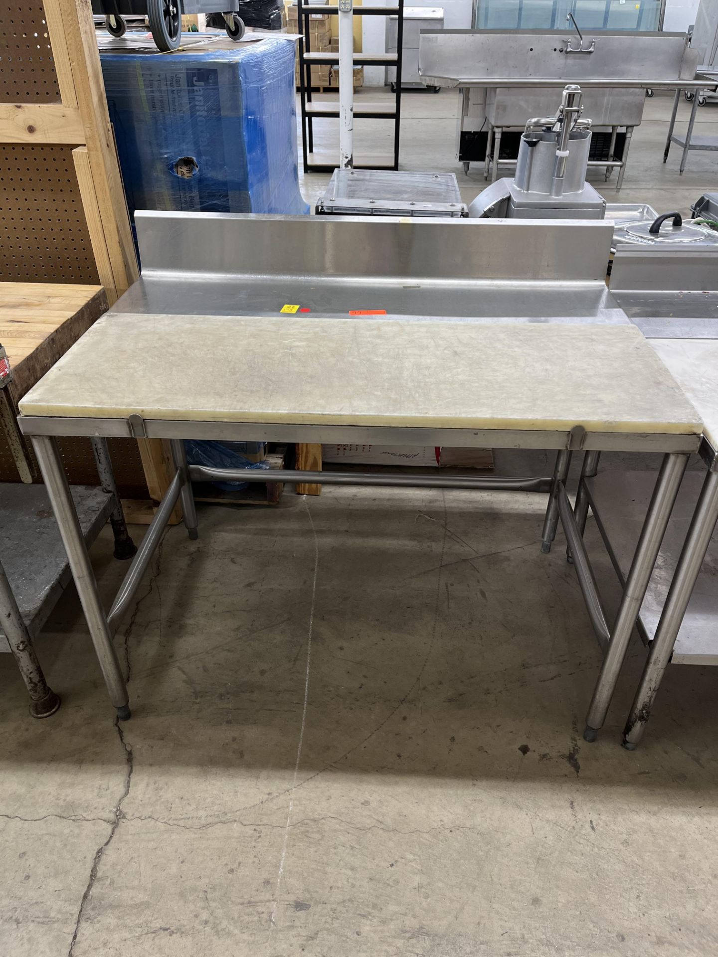 Stainless Steel Prep Table w/ Cutting Board Top
