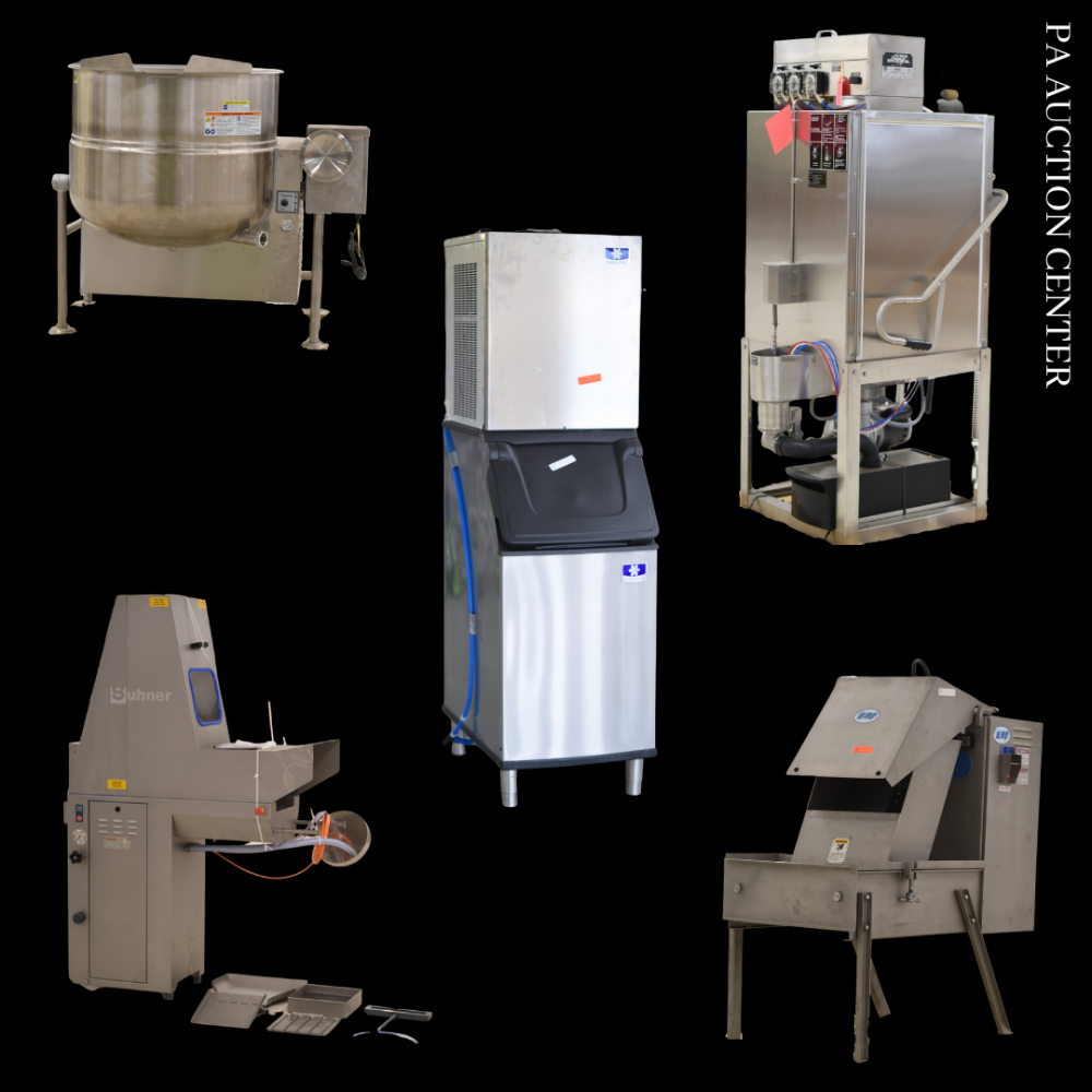 Food Processing Machinery, Labelers, Ice Machine, Skillets, Scott Boning Units, Butcher Rack/Carts, Restaurant & Food Service Equipment