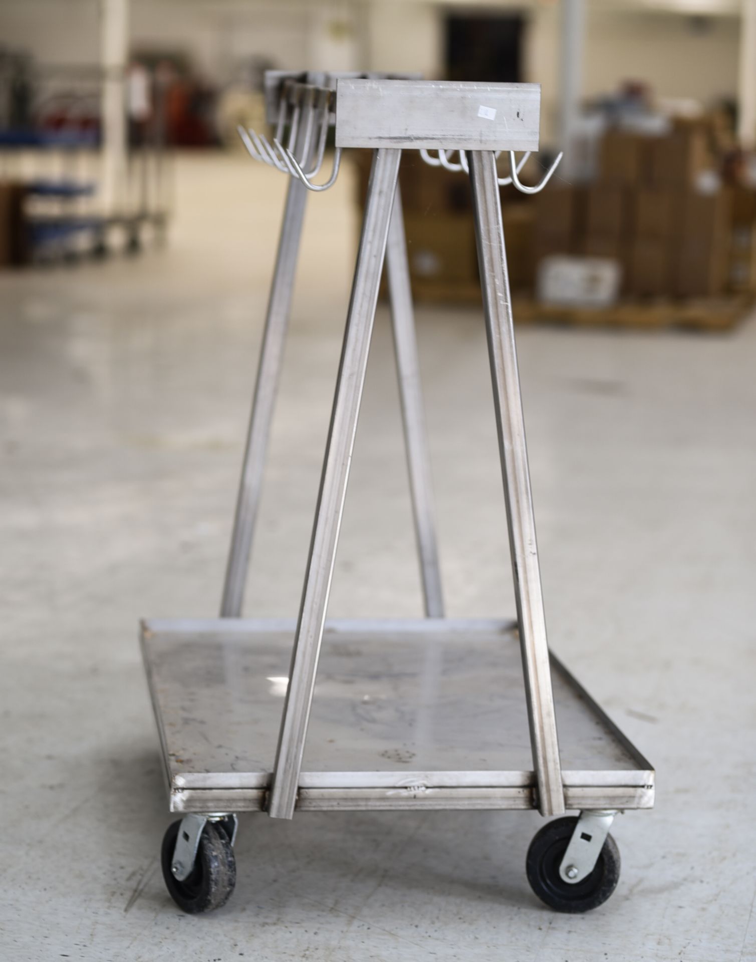 Stainless Steel 10-Hook Meat Cart - Image 3 of 3