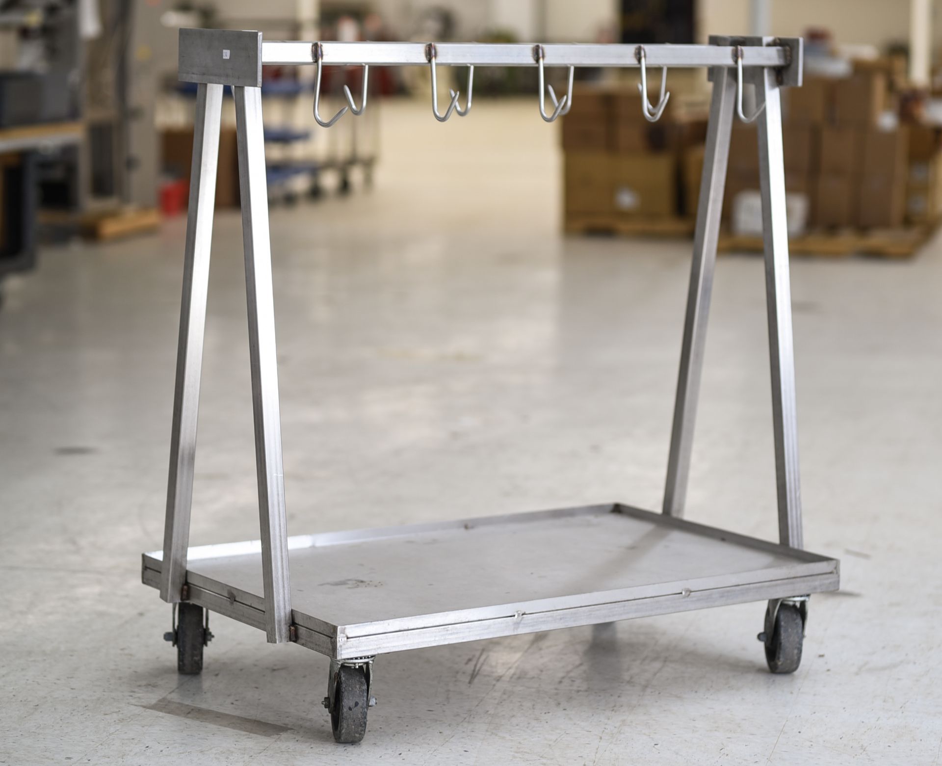 Stainless Steel 10-Hook Meat Cart - Image 2 of 3