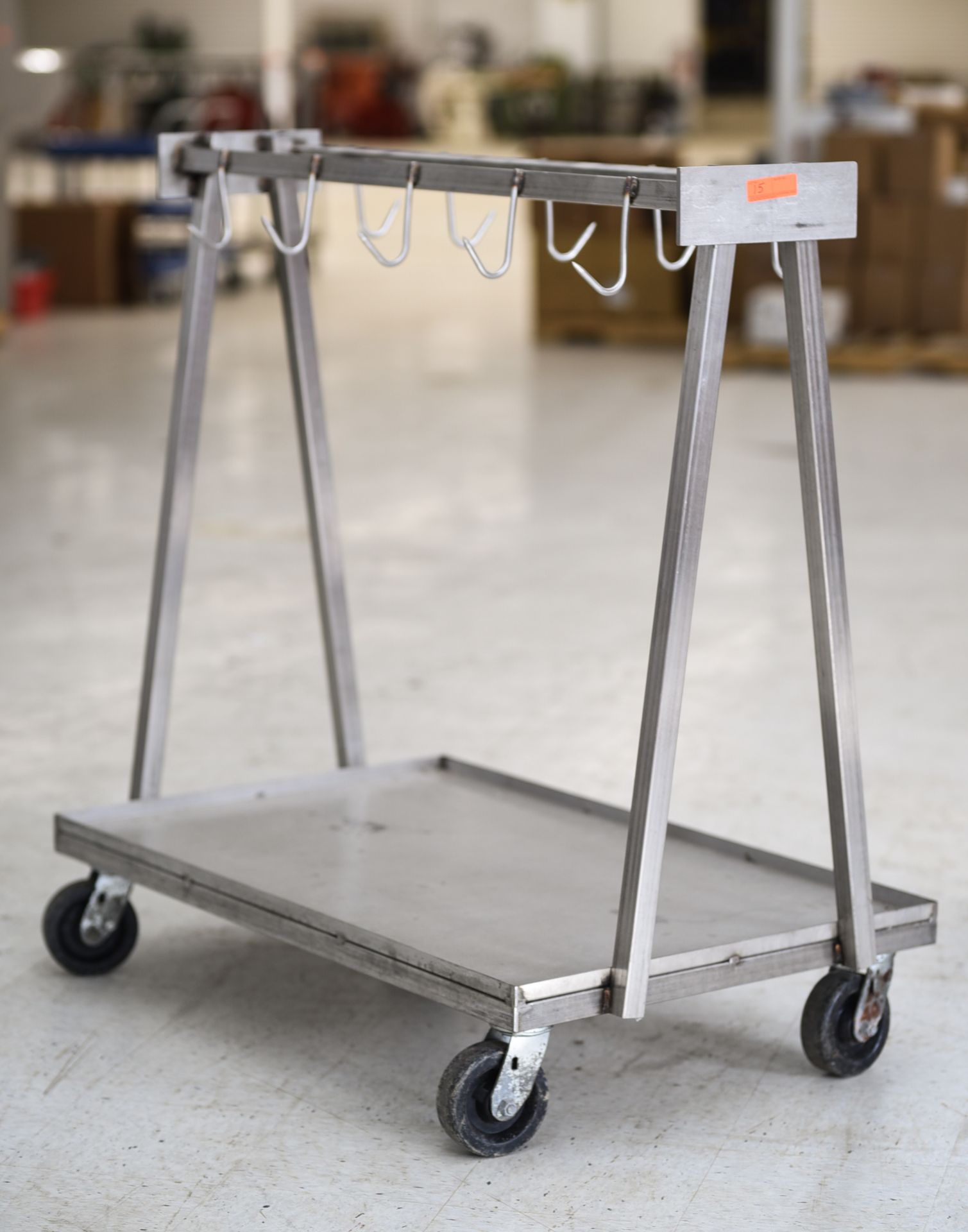 Stainless Steel 10-Hook Meat Cart