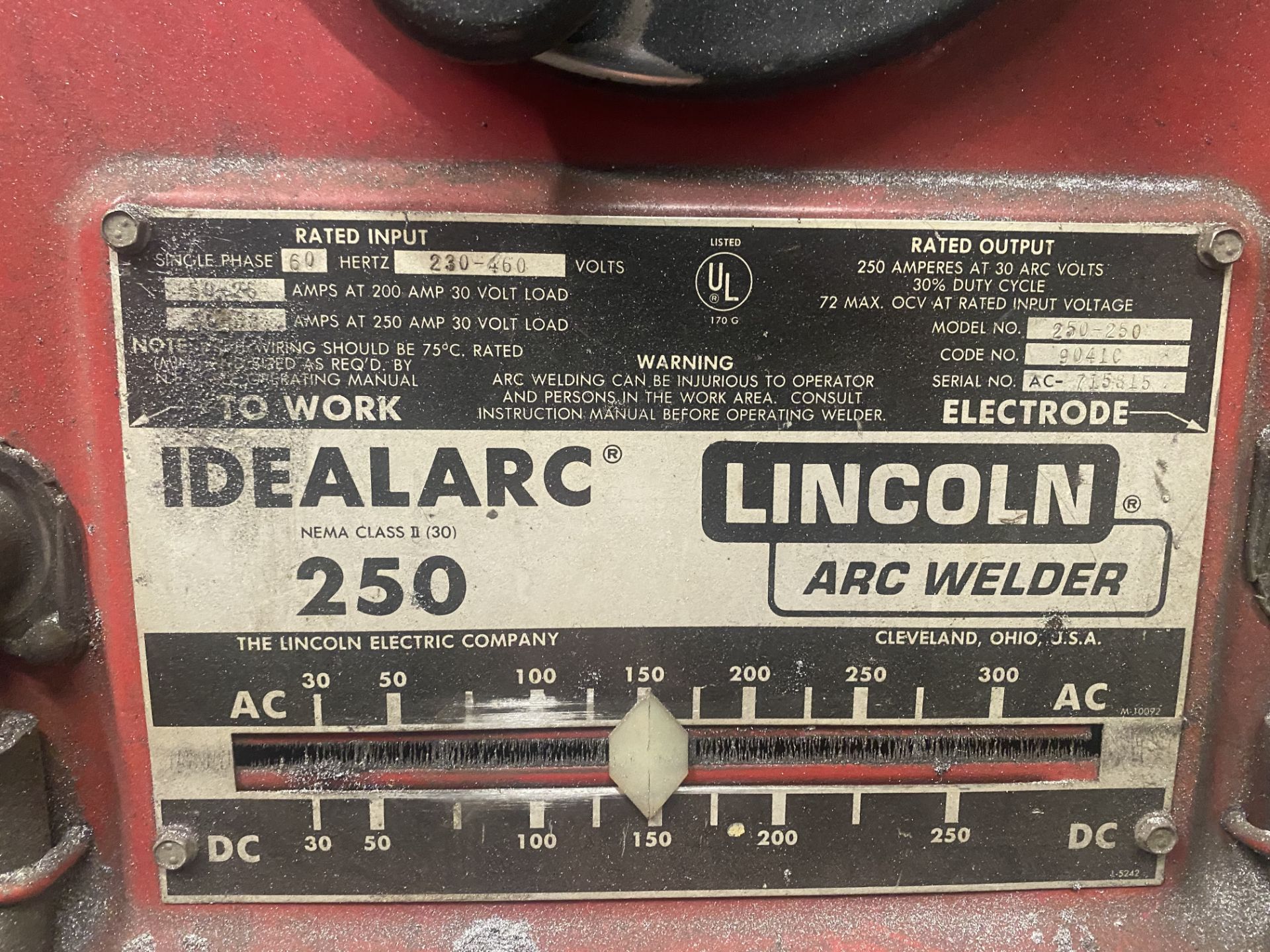Lincoln- Ideal Arc Stick Welder - Image 3 of 3