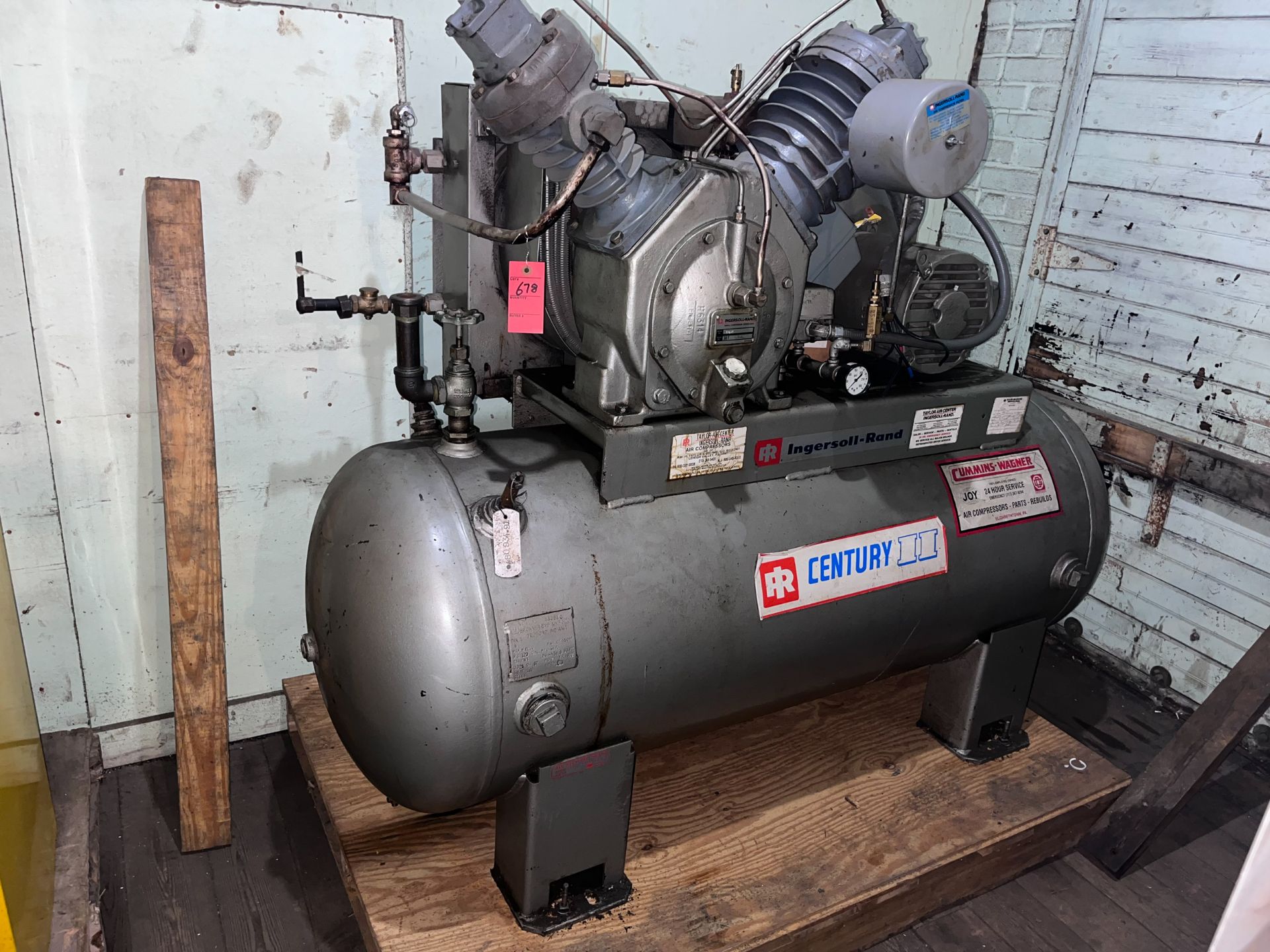 Large Ingersoll Rand Horizontal Air Compressor