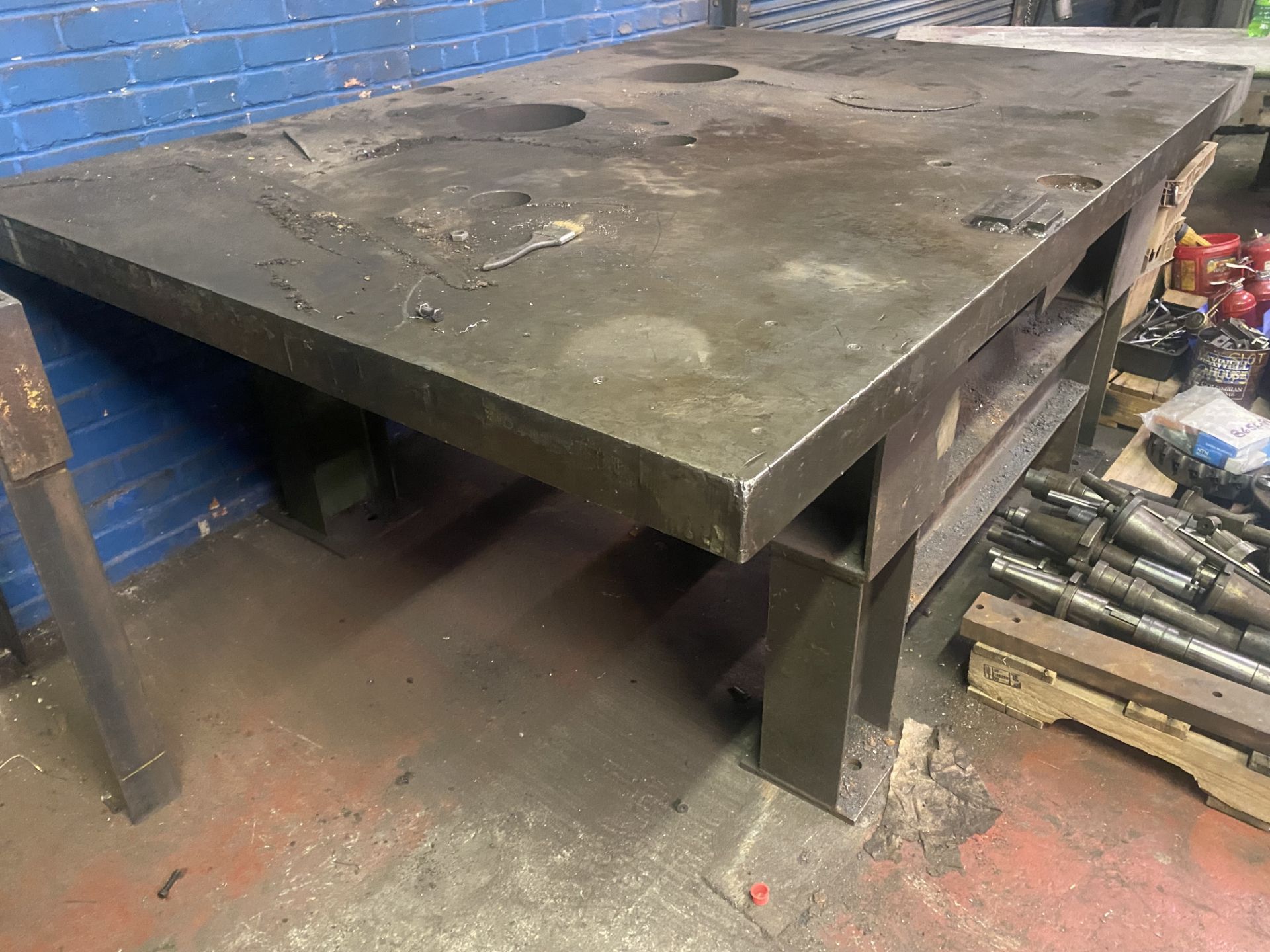 7' x 5' Heavy Steel Work Table - Image 2 of 3