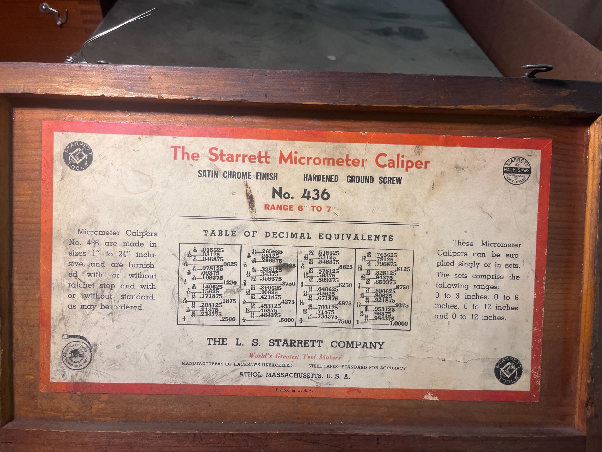 Starrett Micrometer in Case - Image 3 of 3