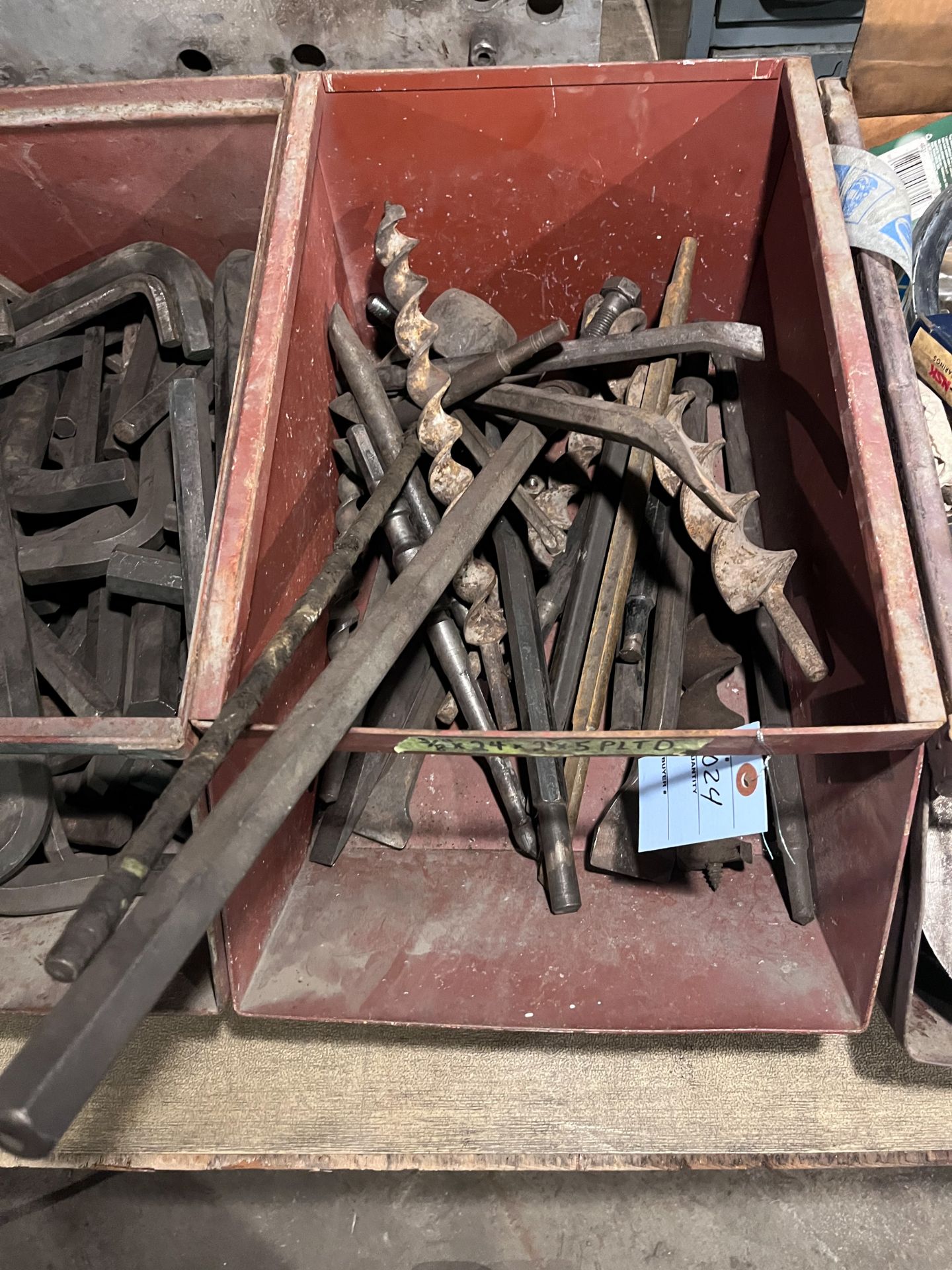 Large Assorted Hex Keys, Drill Bits, & Chisels