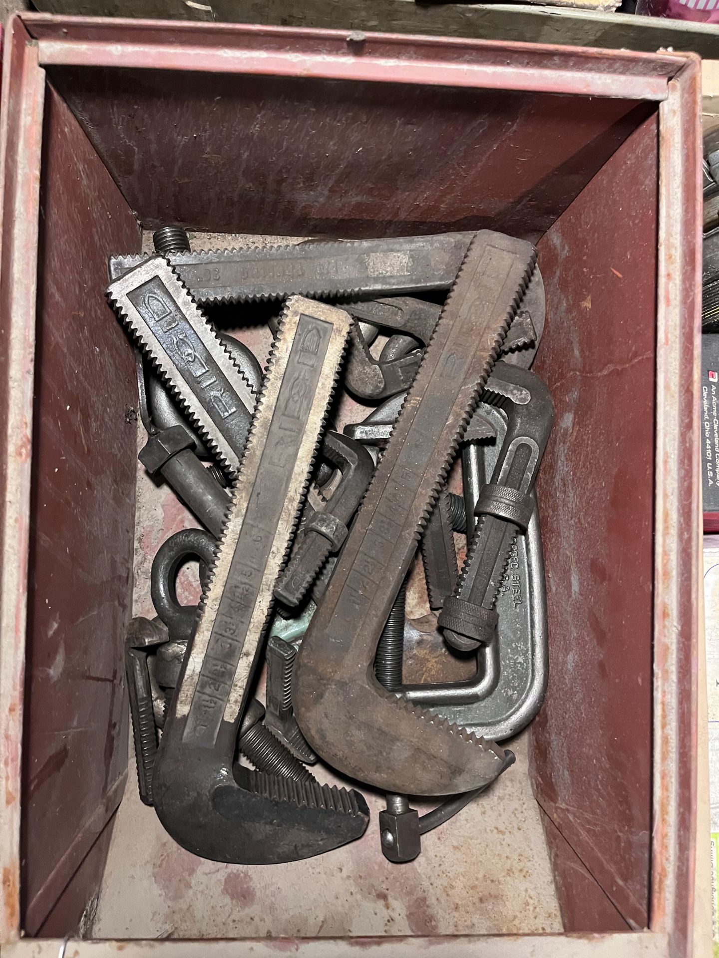 Lot of C-Clamps, I-Bolts, & Ridgid Hook Jaws - Image 2 of 2