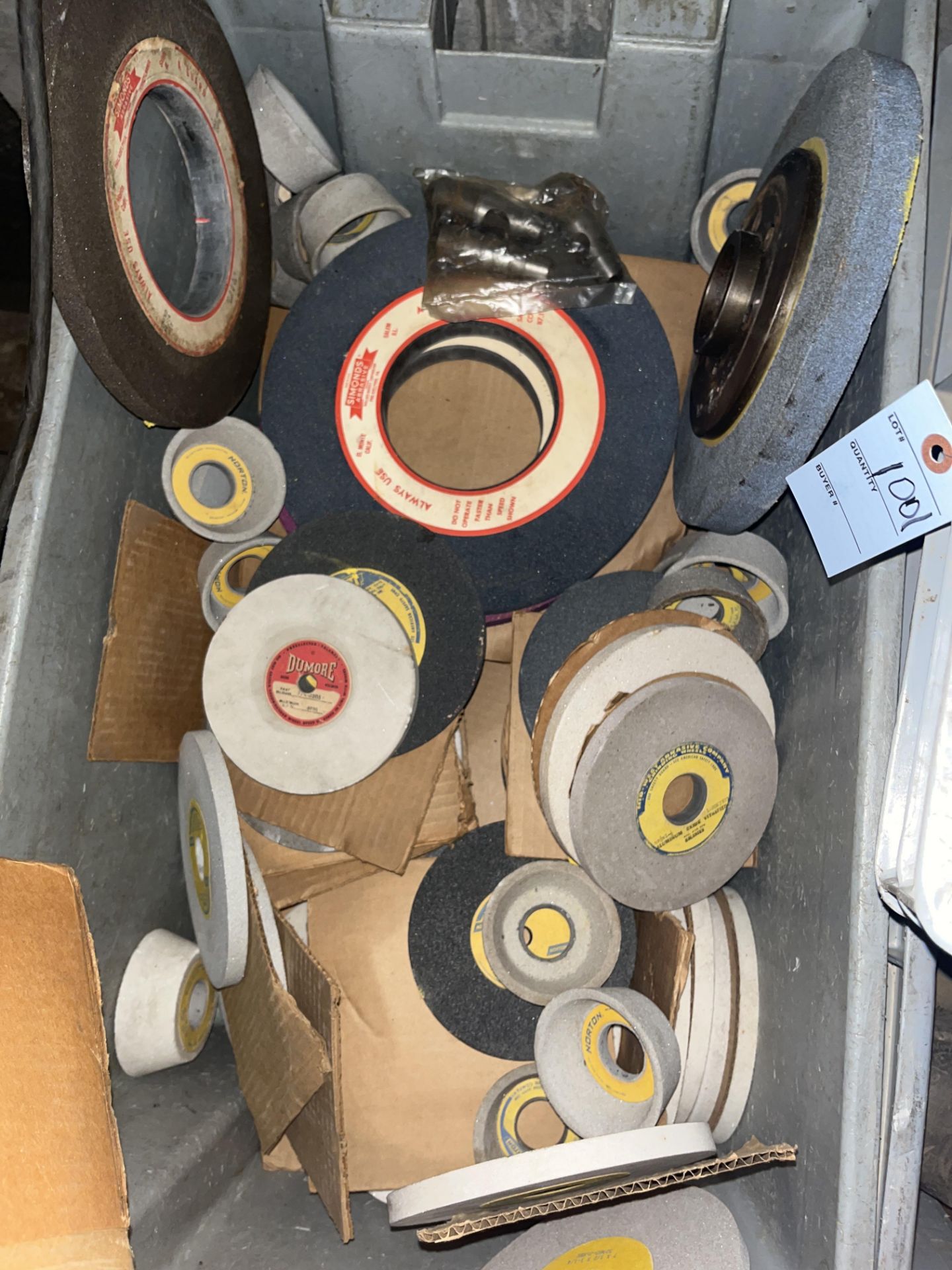 Tote Lot of Assorted Sized Grinding Wheels - Image 3 of 3