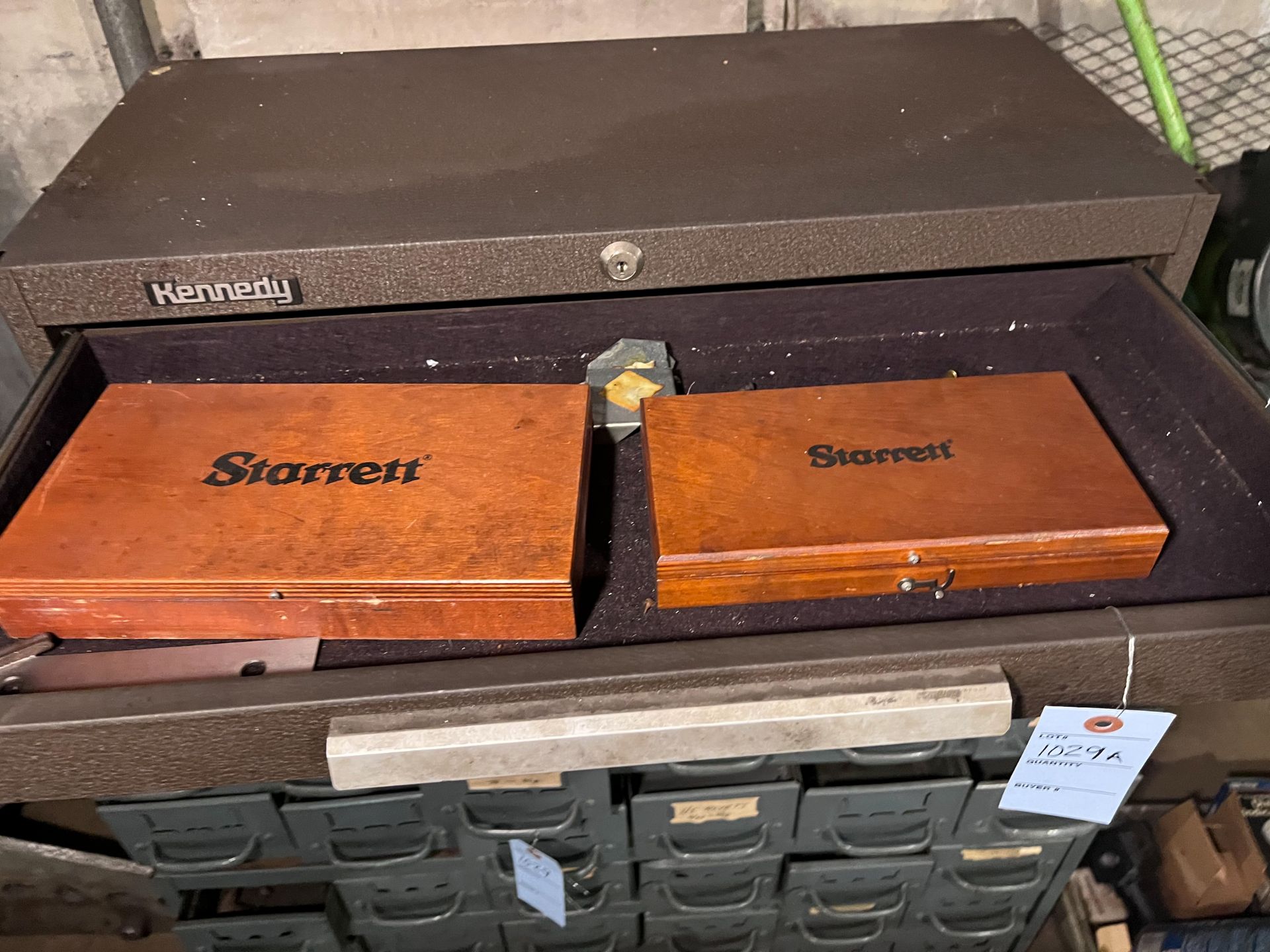 Kennedy 2-Drawer Tool Box, (2) Starrett Micrometer - Image 2 of 3