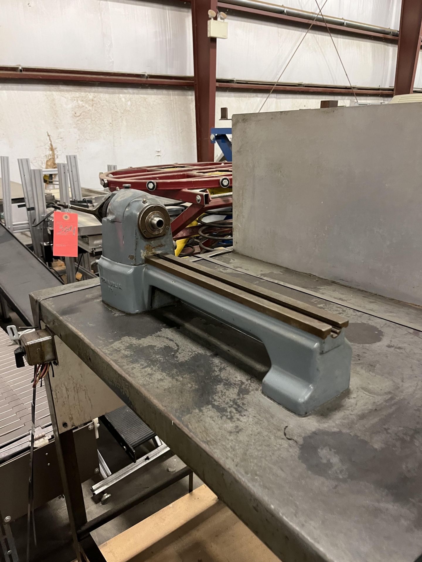 Schaublin 70 Lathe Mounted on Metal Work Table - Image 2 of 3