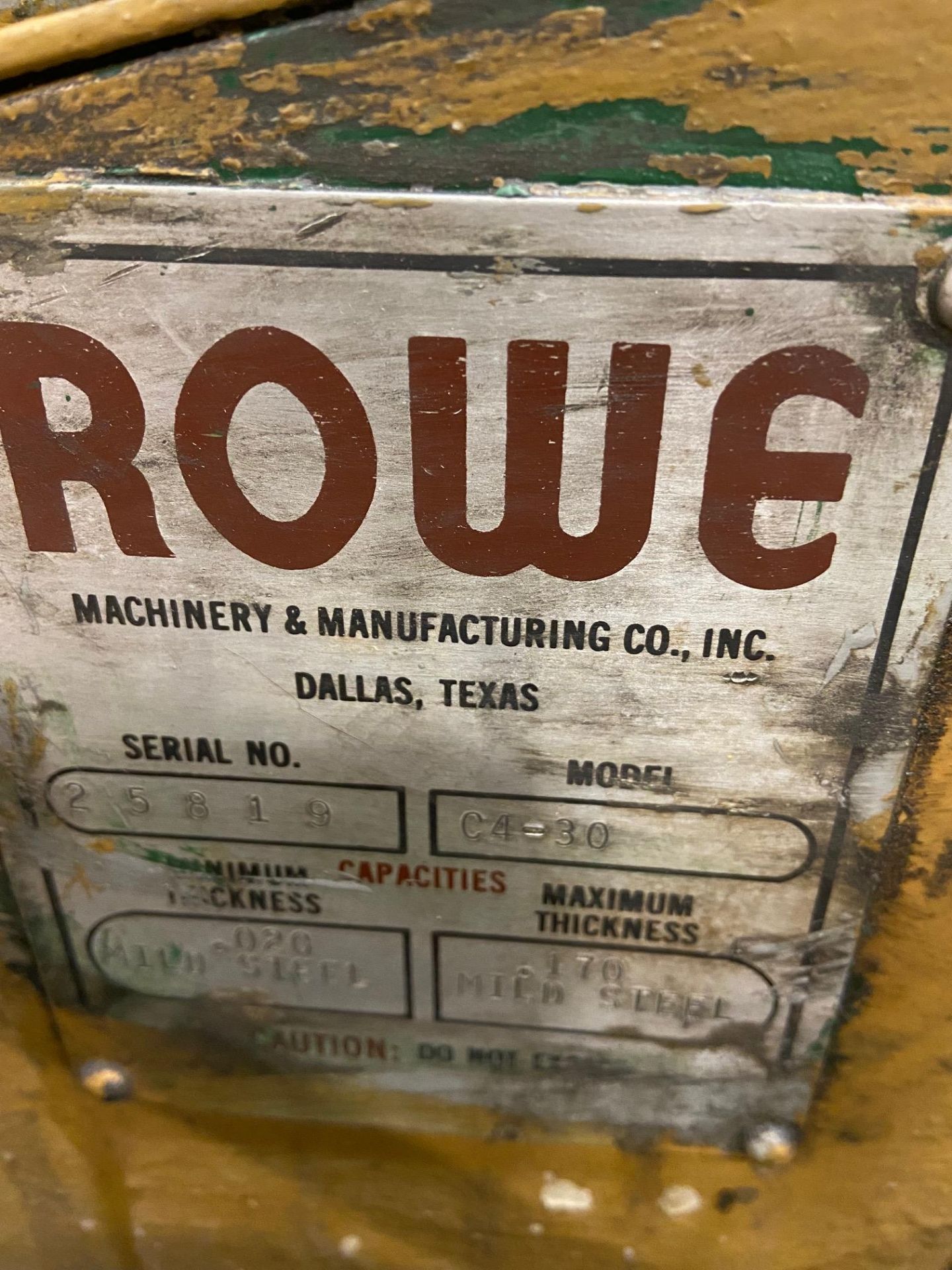 Rowe C4-30 Straightener - Image 4 of 5