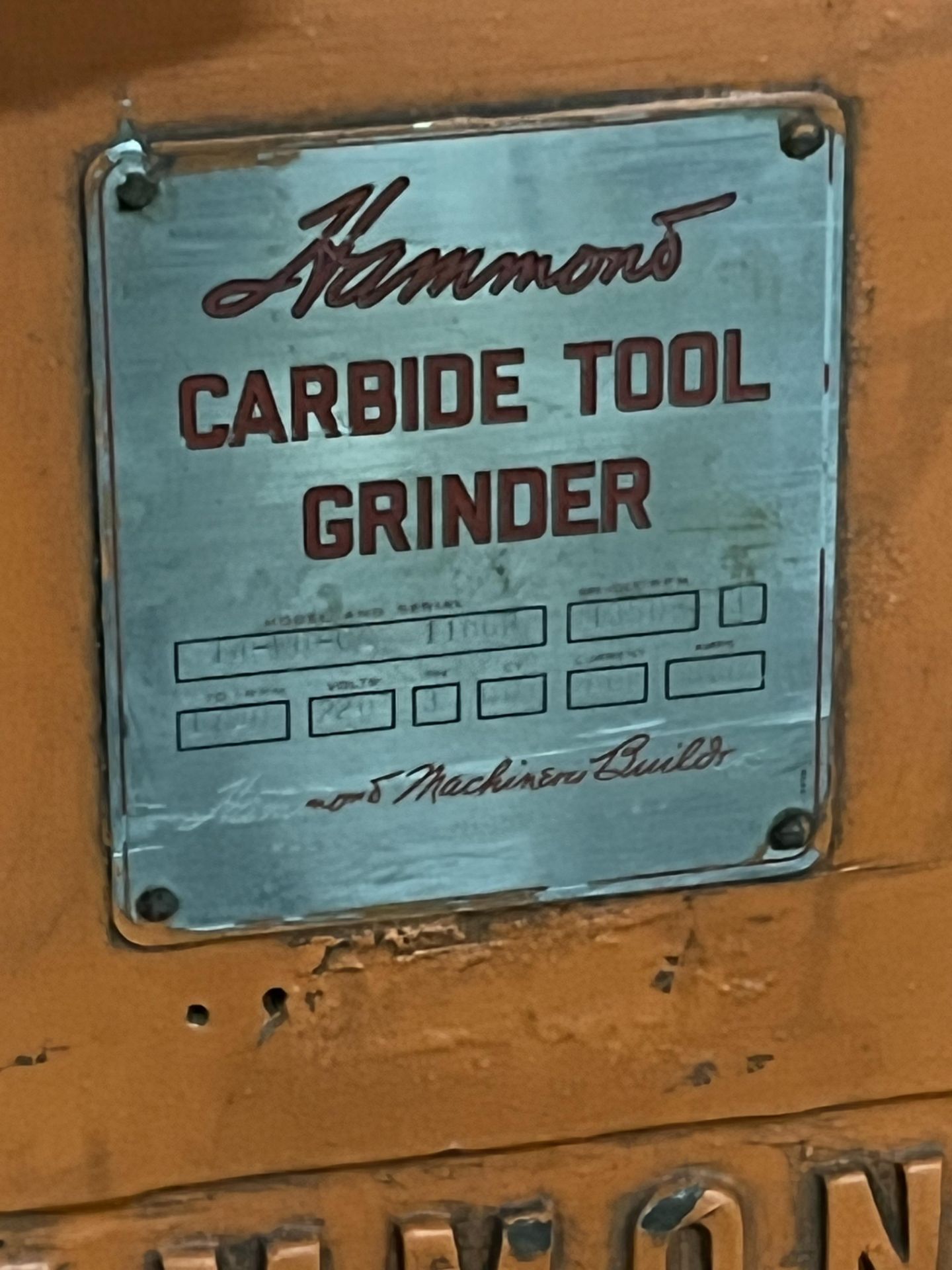 Hammond Carbide Tool Grinder - Image 3 of 3