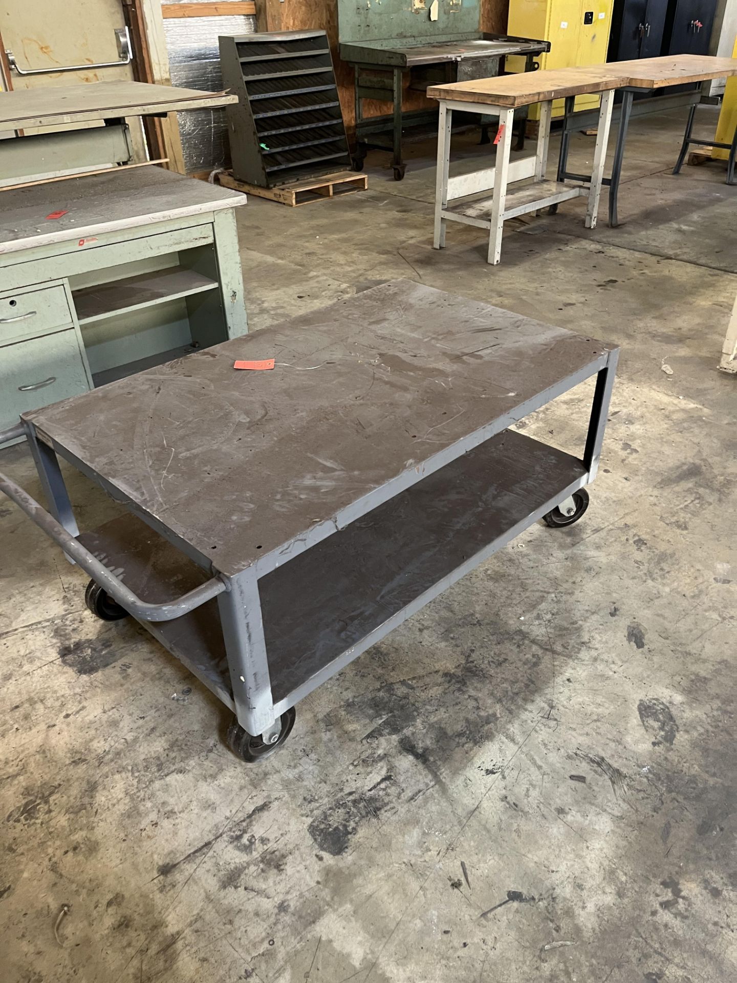 Rolling Metal Work Cart 48”x30”